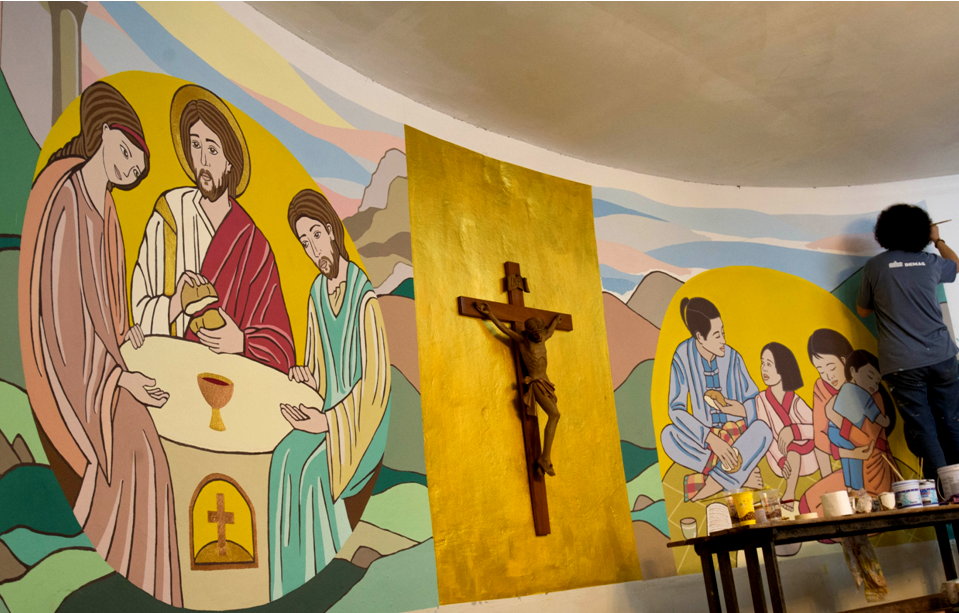 antonelladelgrosso dipinto sulla sacra famiglia a partire dallamore trinitario interpretato nei discepoli di emmaus e in una famiglia thai